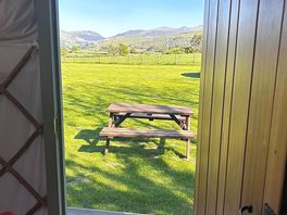 View from inside yurt