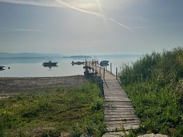 Lago e pontile al badiaccia