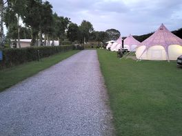 Basic bell tent where we stayed, had to bring our own camping gear