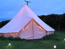 All lit up at night