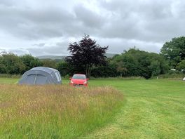 Good sized pitch with space to park the car next to the tent.