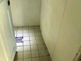 Shower room floor unclean