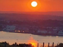 Sunset from site