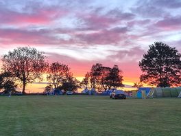Beautiful sunset from our tent