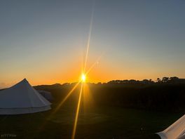 Bell tent sunset