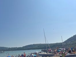 Newquay wales beach on a busy saturday