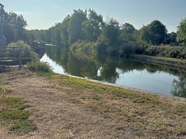 Lake near canal runs around the campsite