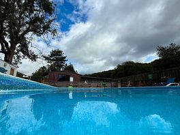 The outdoor pool