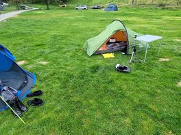 Our campsite before the other friend arrived! it shows the camp was pretty quiet on friday.
