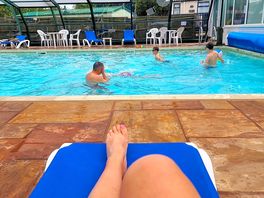 Relaxing at the pool