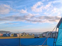View of the sea from our pitch
