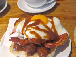 Breakfast at the pump and pedal.