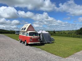 Our request for a pitch with grass to set up our awning was granted.