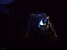Nice level ground for our tent!!