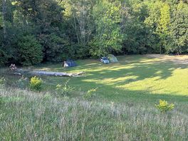View from the hill looking down to the camping area