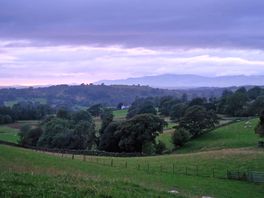 Farm across the valley