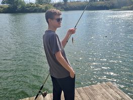 Sons first catch in 2 minutes of casting out. small but a catch is a catch