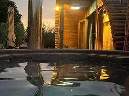 Hot tub and sunset