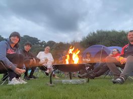 Camp at night