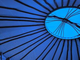The roof of the yurt