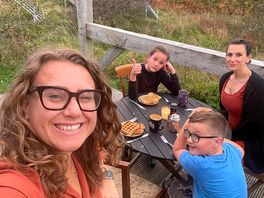 Waffles on the deck