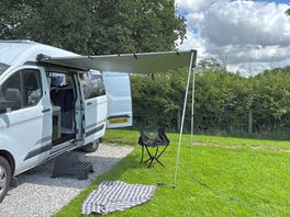Hard standing set up with electric hookup