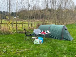 Our tent, nicely apart from other guests