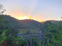 View from hill above camping field