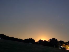Moon rising over the feilds