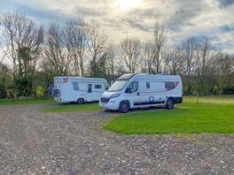 Electric hook-up and water point on hardstanding pitches