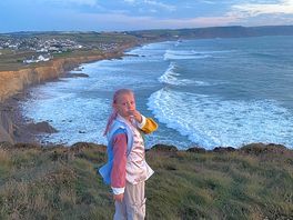 Watching the waves, a short walk from the camp site