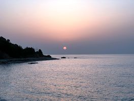 Tramonto da cartolina, altro che caraibi.