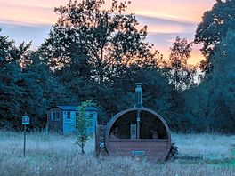Sauna in the evening.