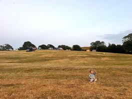 Other part of the field with snack shack at the top