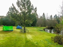 Grass tent pitch