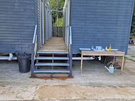 Toilet and shower block