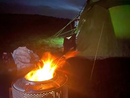 Love fire pit, which we hired from the owner of the site.