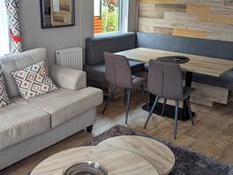 Inside a static caravan
