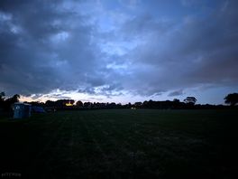 Night time view of site