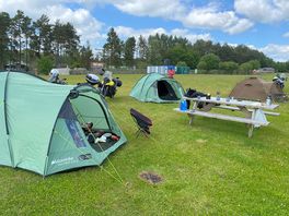 Camping with motorcycles