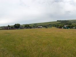 Panoramic of the bell tent and field