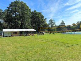 Volley ball and restaurant