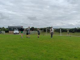 Football pitch on site always a favourite with the kids great way to make new friends