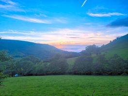 Sunset from the edge of the site