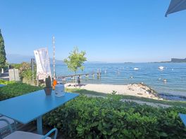 Blick vom bistro auf den see
