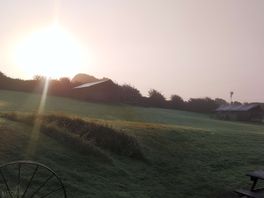 Sunrise over our safari tent.