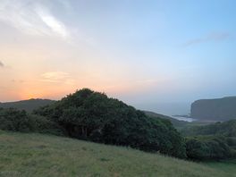 View down to crackington haven.