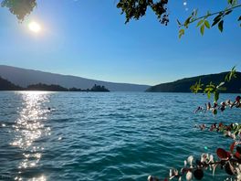 This was the view at camping le lanfonnet at the lake.