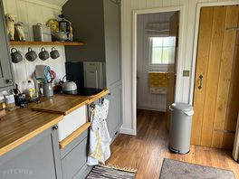 Kitchen into bathroom