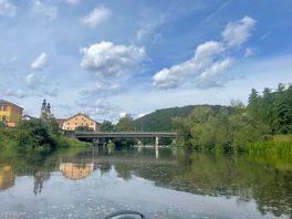 Canoeing from the campsite.